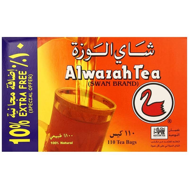 Alwazah Tea Pure Ceylon Black Tea 110 tea Bags x 2 grms