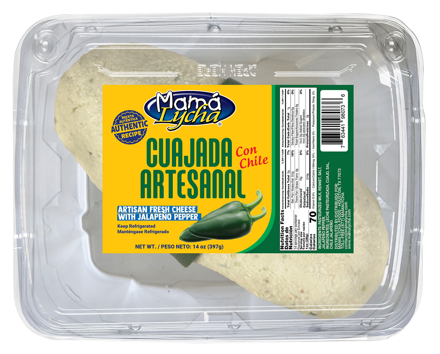 Artisan Fresh Cheese with Jalapeño Pepper - 6168