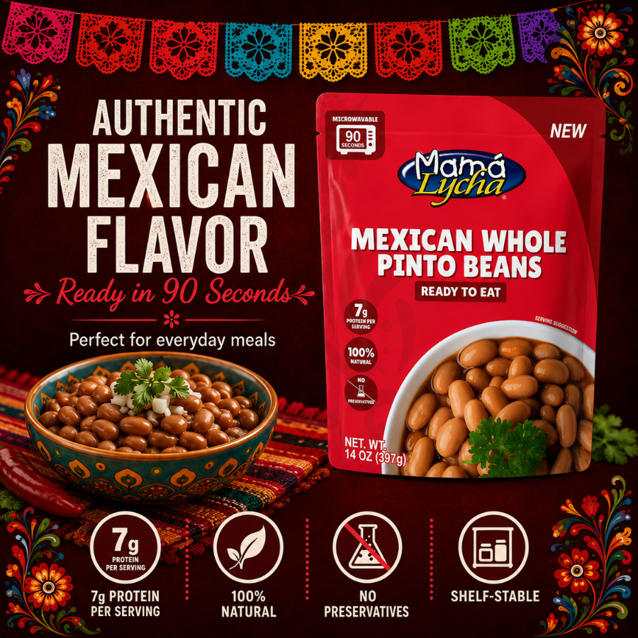 Ready-To-Eat Mexican Whole Pinto Beans Quick Meal- 1094