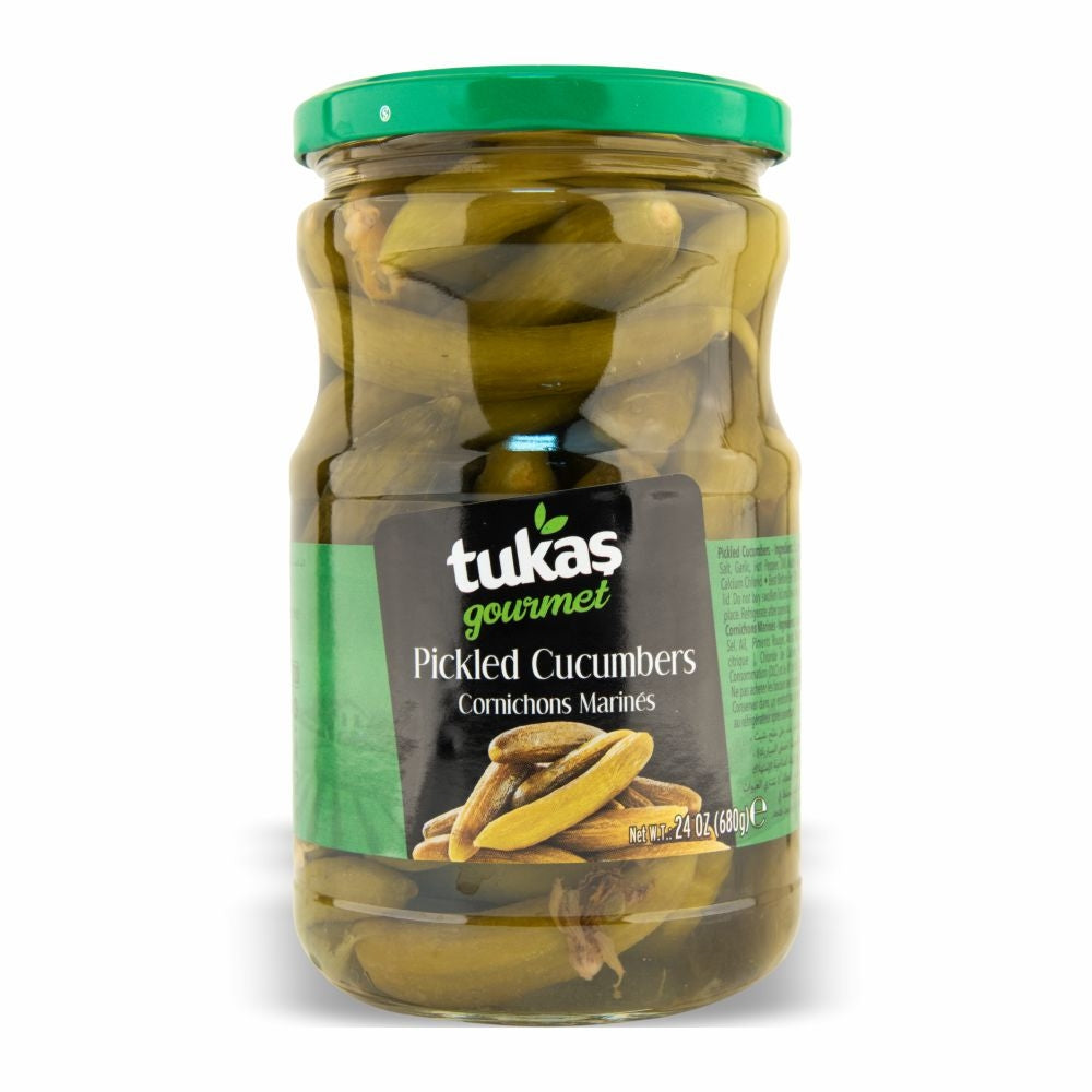 Tukas Baby Pickled Cucumbers Cornichons Marines 24oz