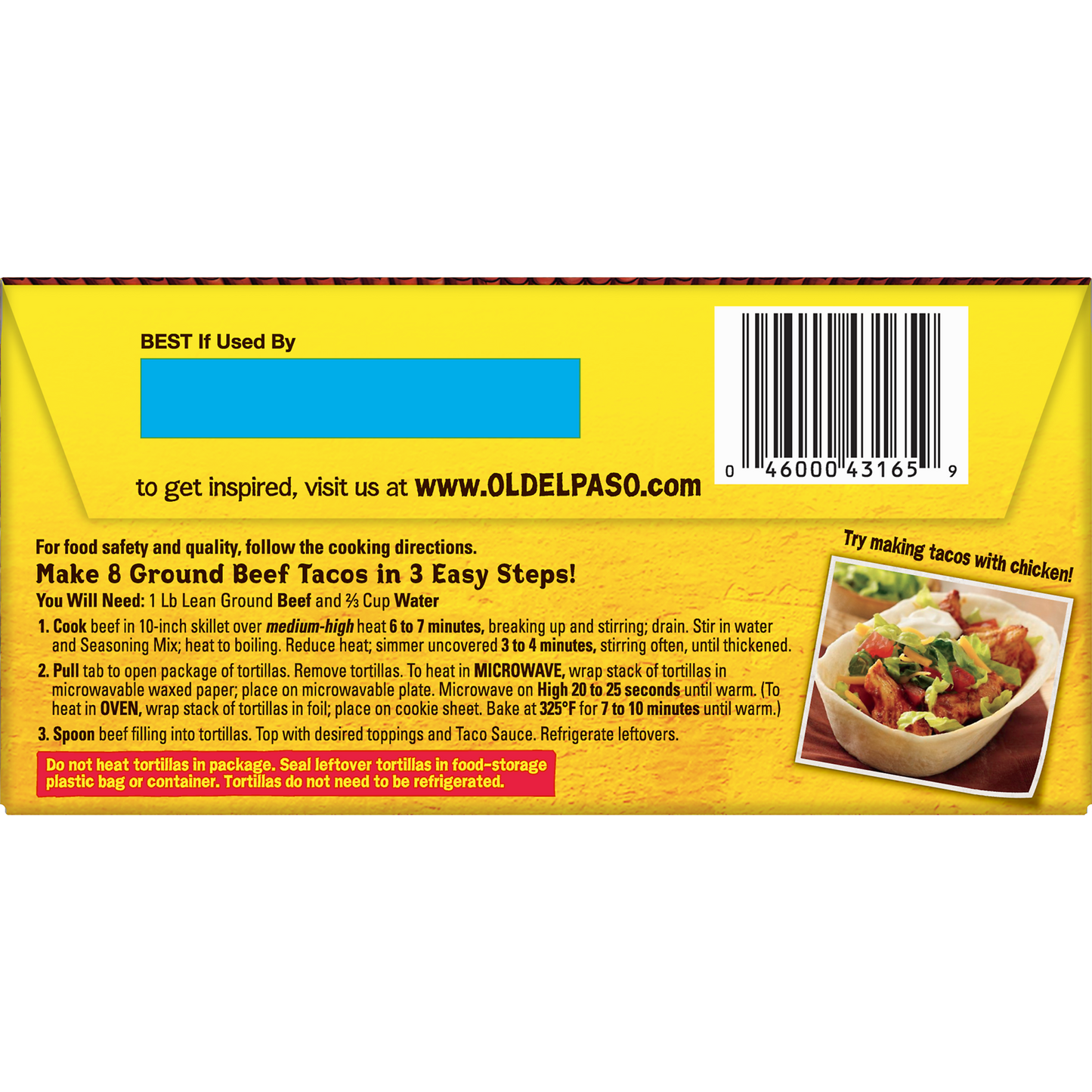 Old El Paso Stand 'N Stuff Soft Taco Dinner Kit, 10.9 oz
