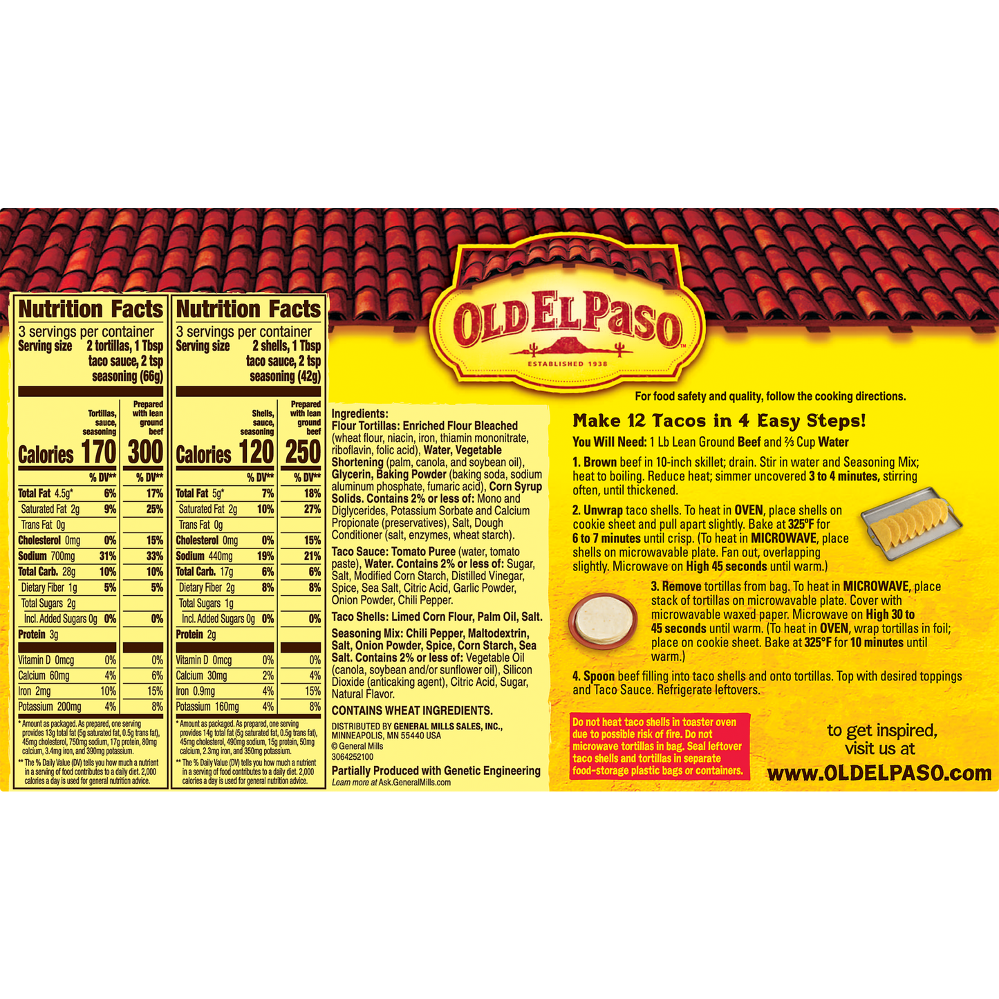 Old El Paso Hard and Soft Taco Dinner Kit, 11.4 oz