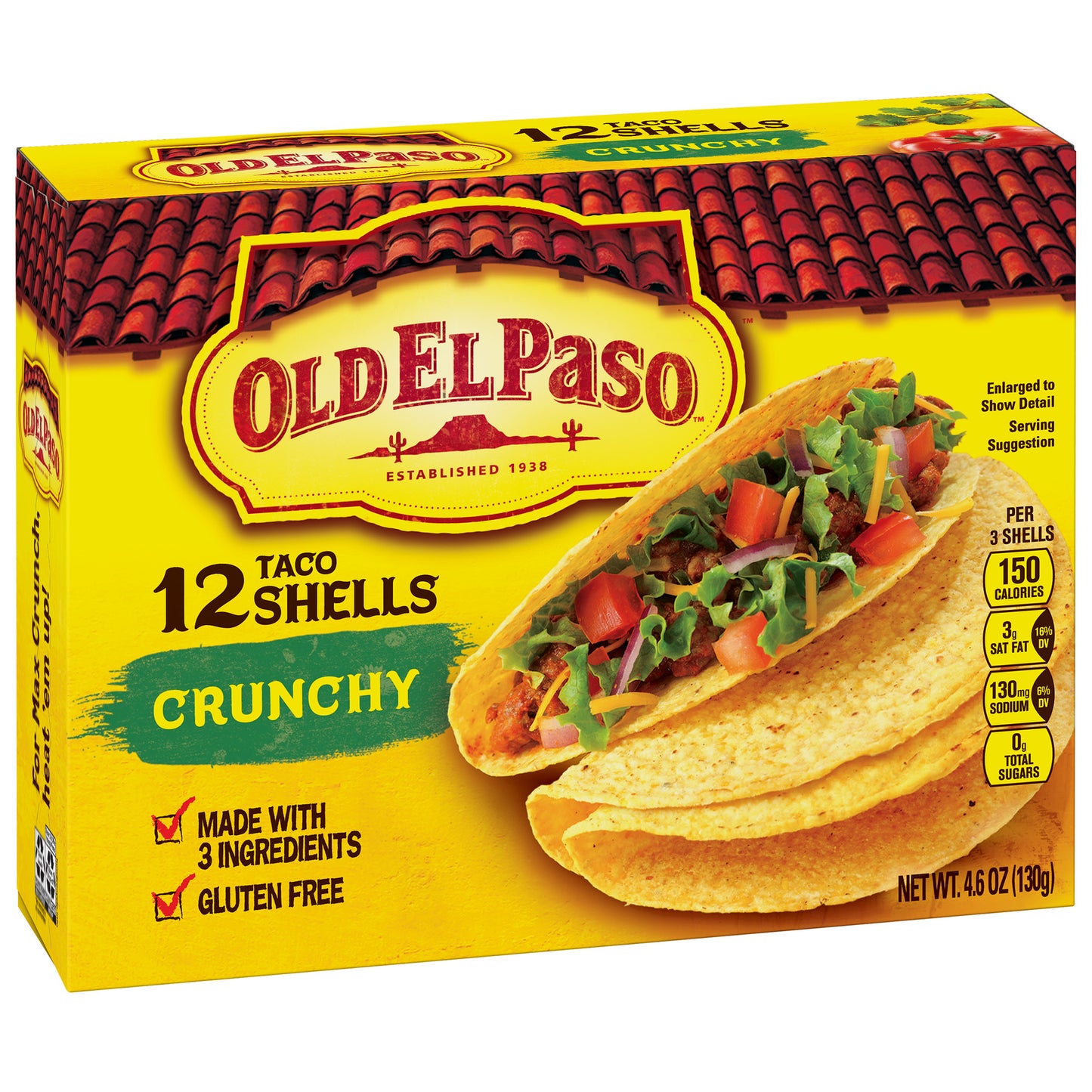 Old El Paso Gluten Free Crunchy Shells, 12 Ct, 4.6 oz