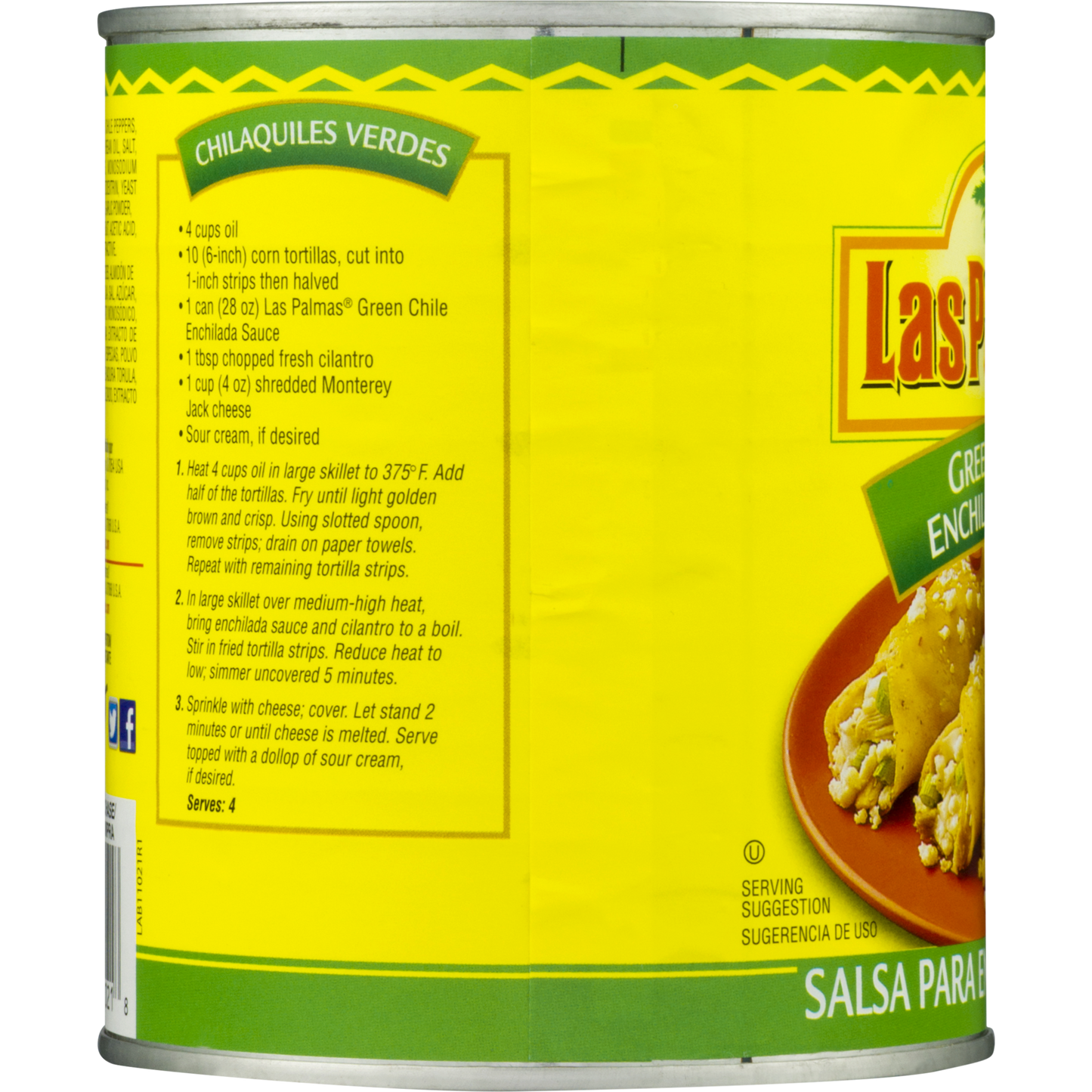 Las Palmas Medium Green Chile Enchilada Sauce, 28 oz