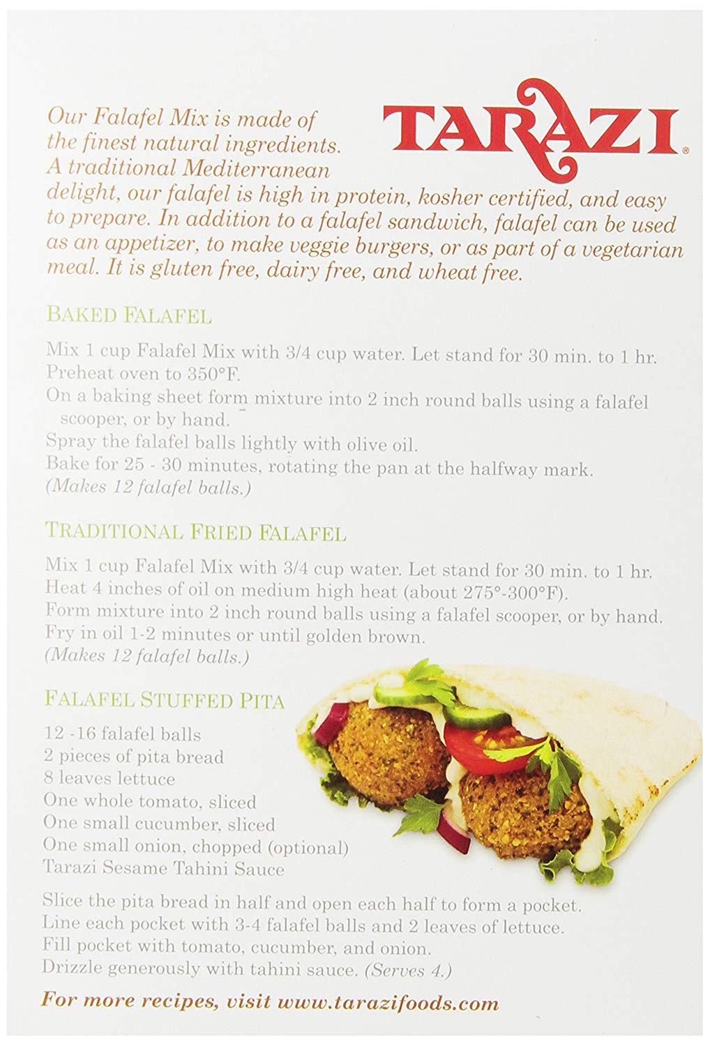 Tarazi Falafel Mix Gluten Free 16oz
