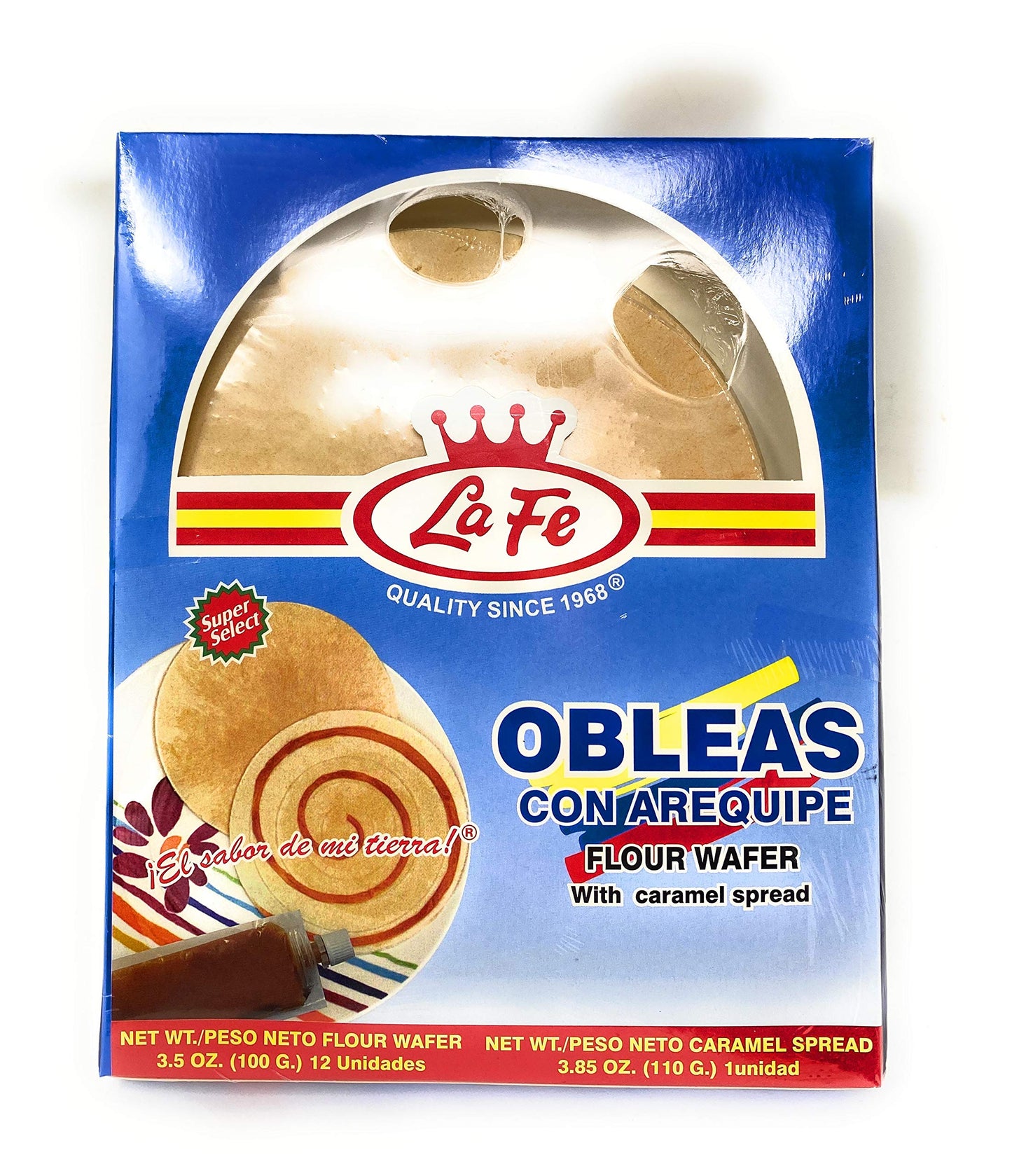 Obleas La Fe Flour Wafer with Caramel Spread 110g