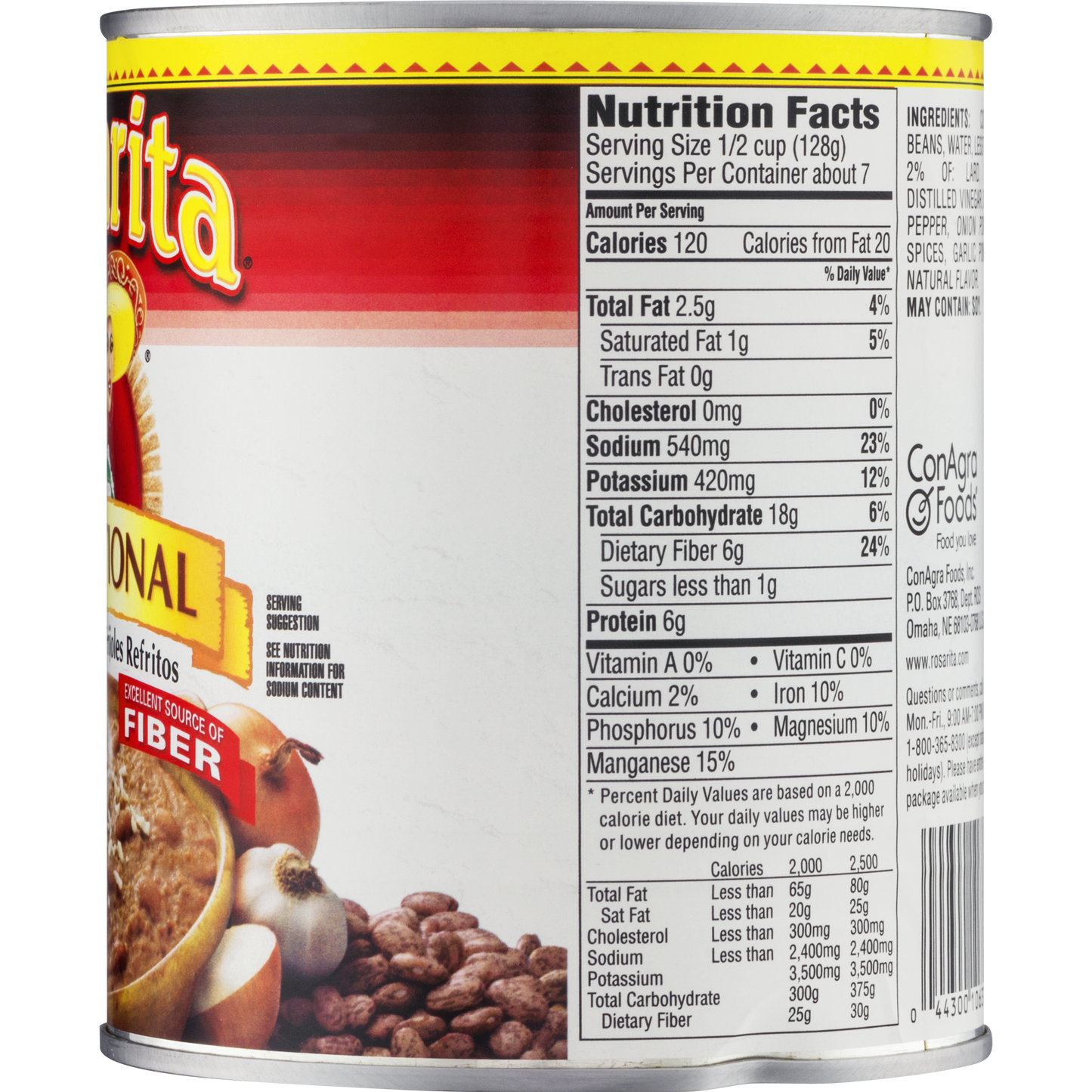 Rosarita Traditional Refried Beans, 30 oz