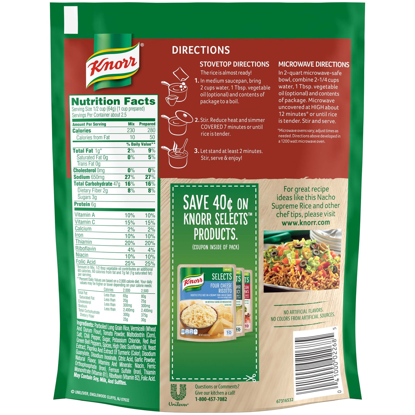 Knorr Spanish Rice Fiesta Rice Side Dish, 5.6 oz