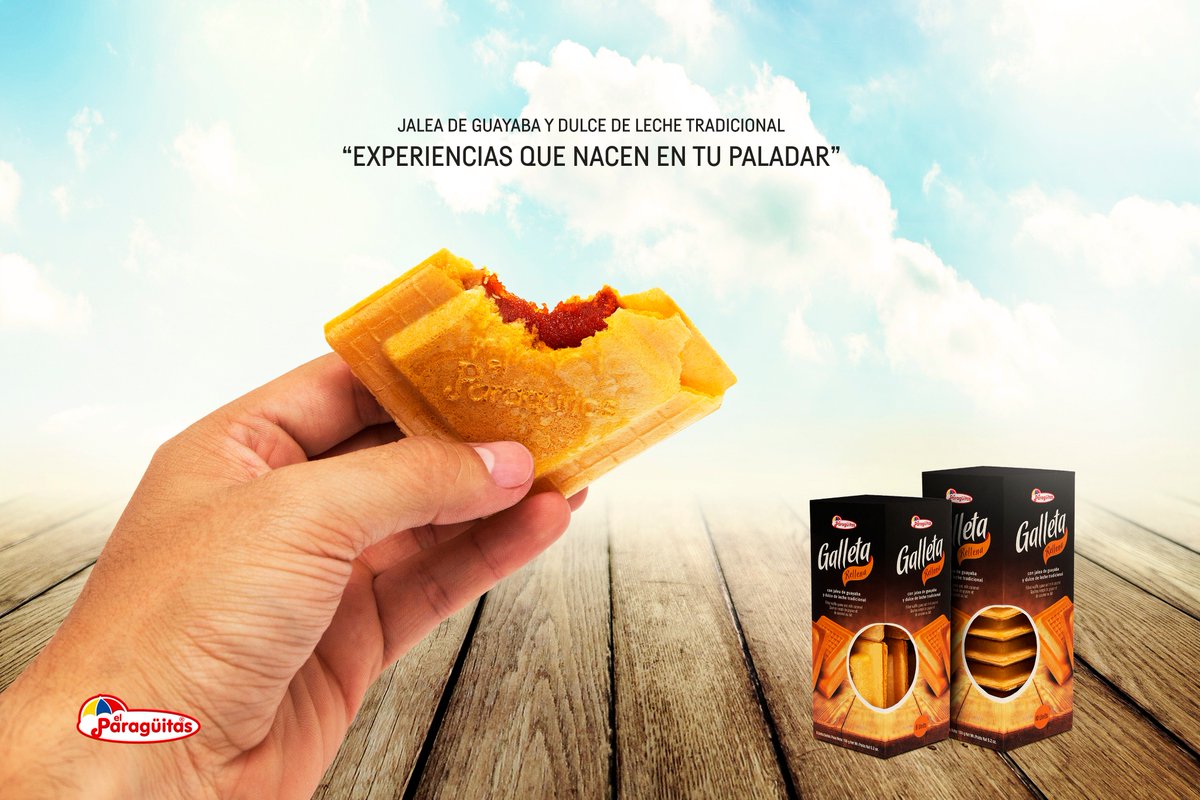 El Paraguitas Galleta Rellena Dulce de Guayaba y dulce de leche HERPOS 6unit 160g