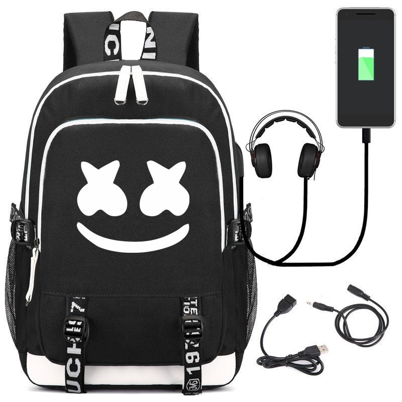 Student usb laptop backpack