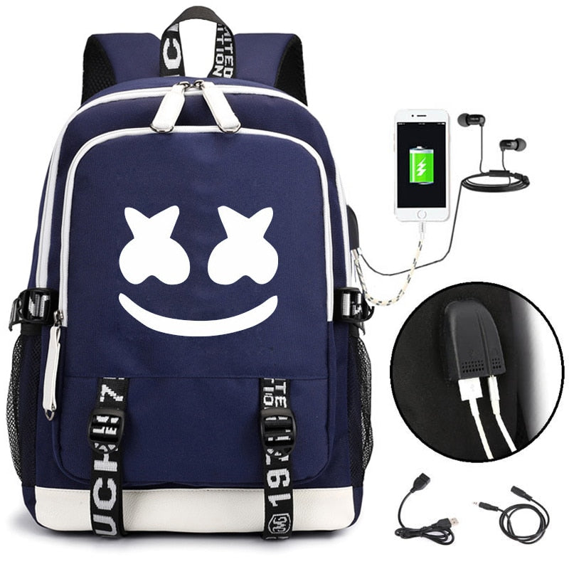Student usb laptop backpack