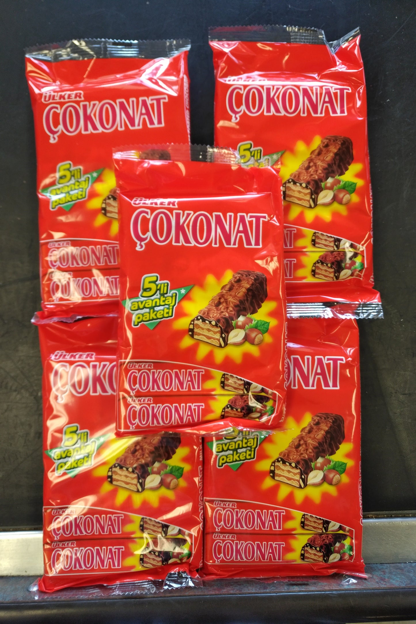 Ulker Cokonat Chocolate coated chocobar hazelnut 120gr 5 Unit