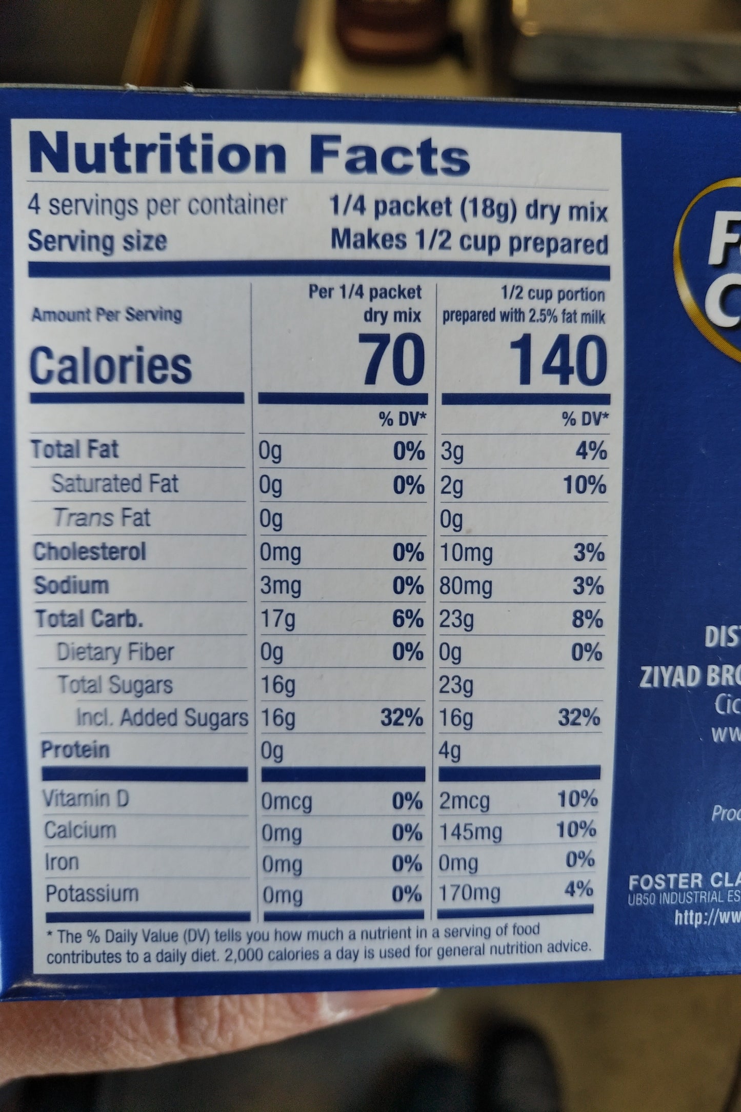 Foster Clark's Creme Caramel Topping Mix 1.8oz