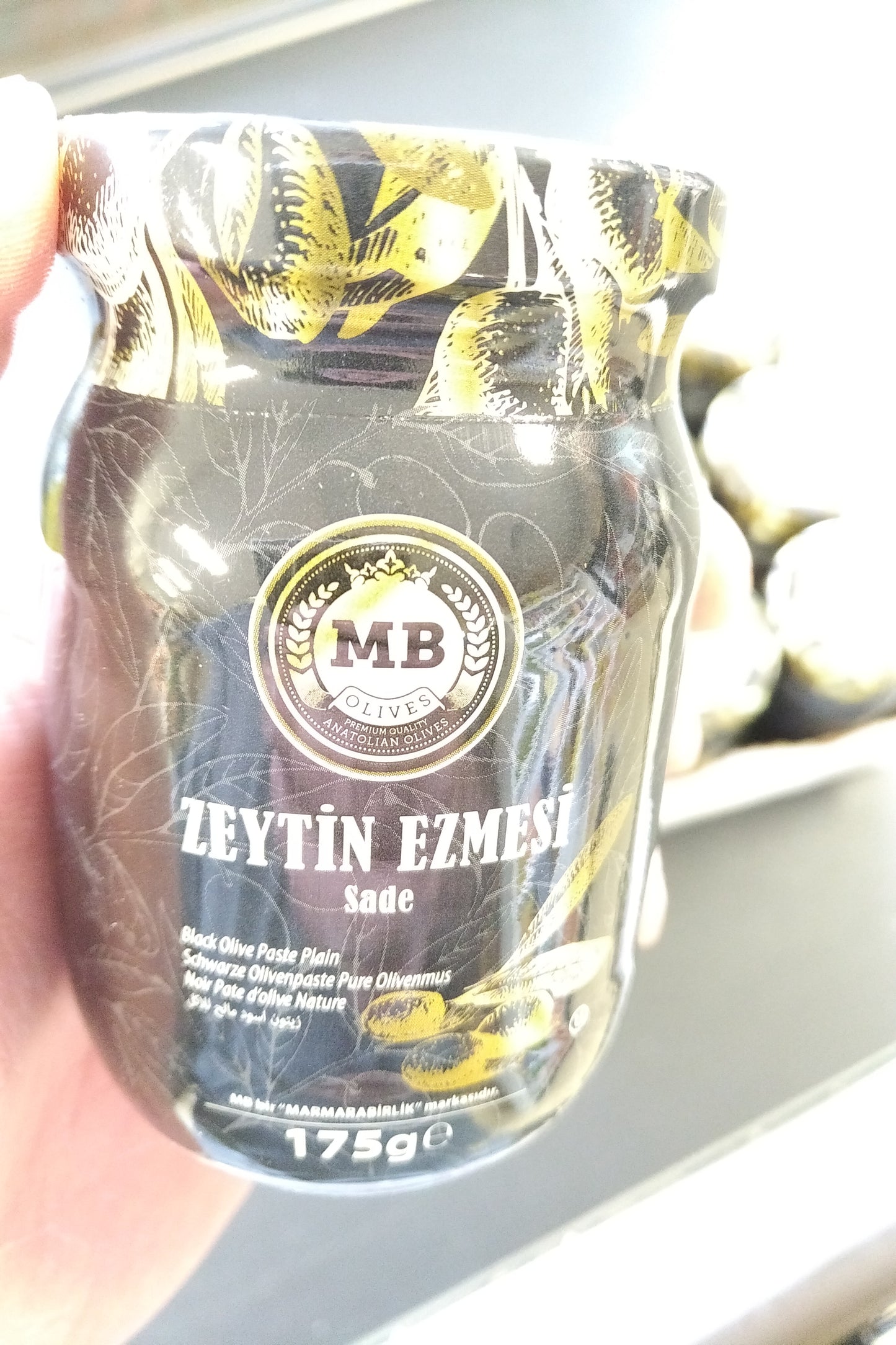 Marmarabirlik Black olive Paste Zeytin Ezmesi Sade 175 gr