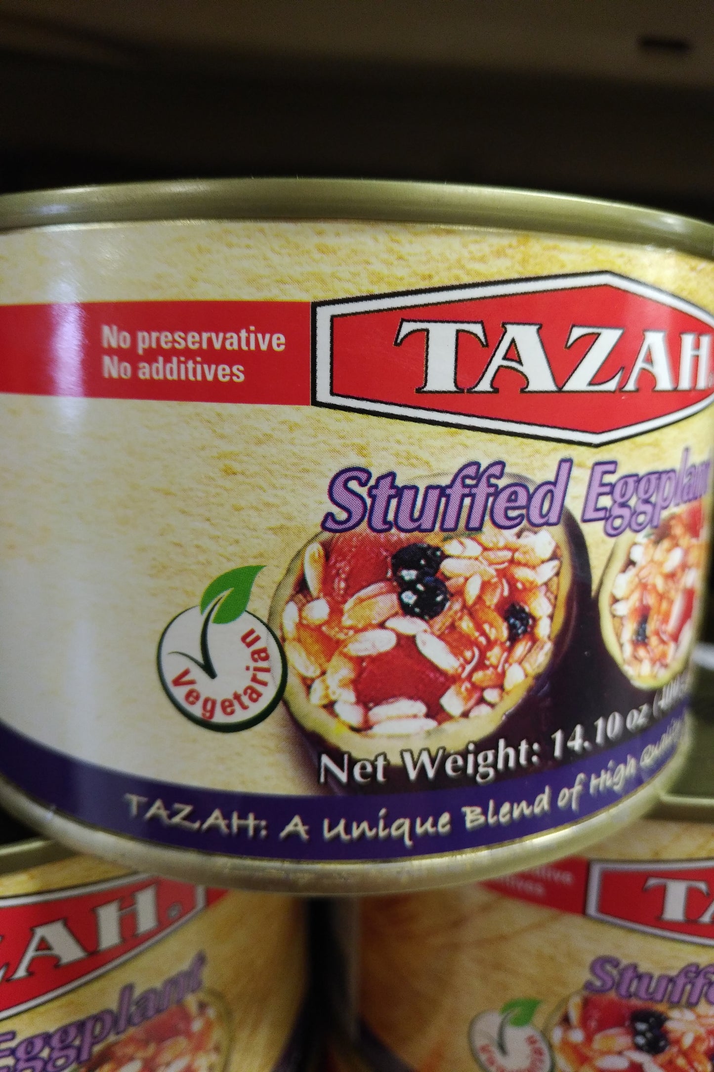 Tazah Stuffed Eggplant Vegetarian 14.1oz
