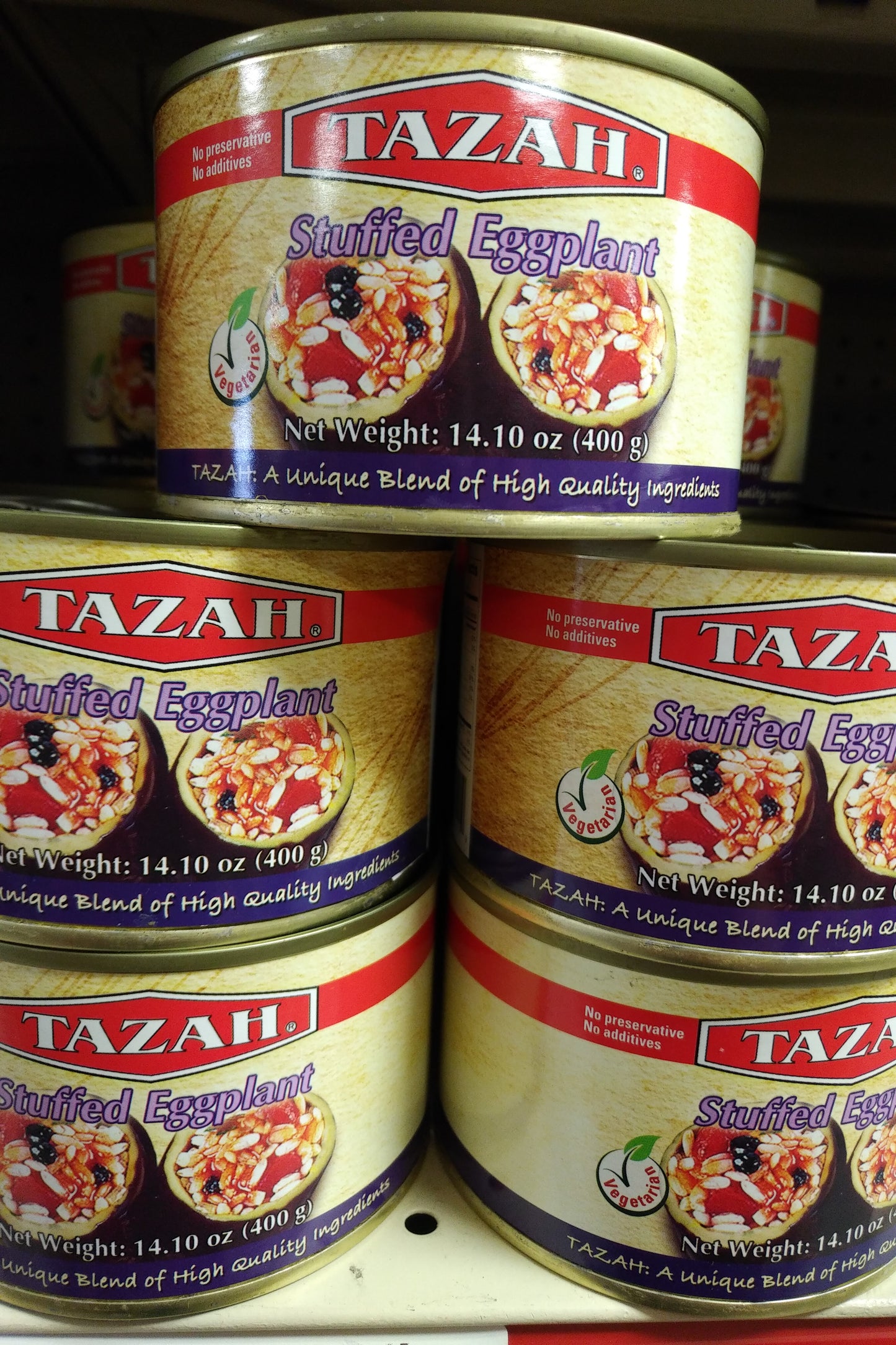 Tazah Stuffed Eggplant Vegetarian 14.1oz