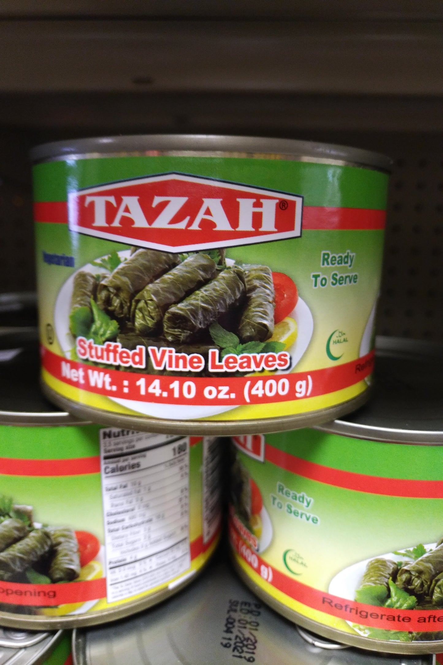 Tazah Stuffed Vine Leaves Grape Leaves 14.1oz