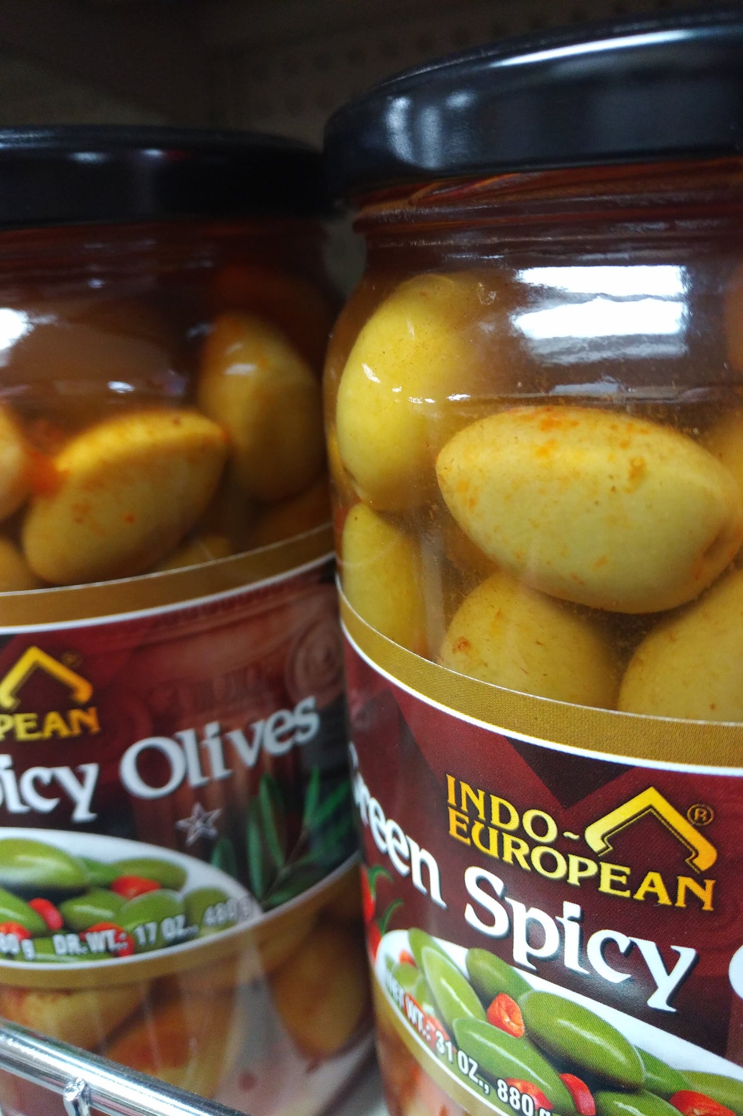 Indo European Green Spicy Olives 31oz