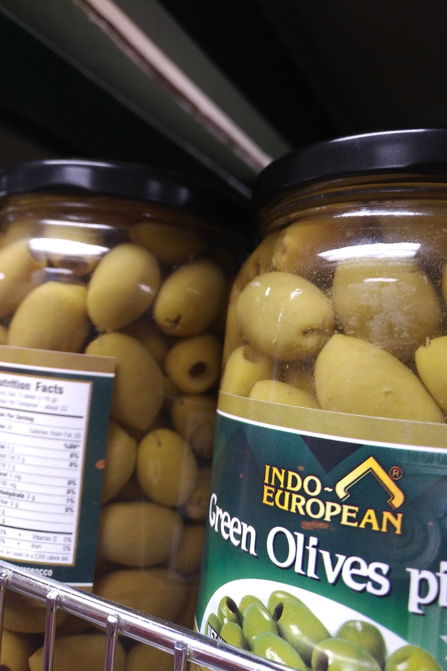 Indo European Green Olives Pitted 30oz