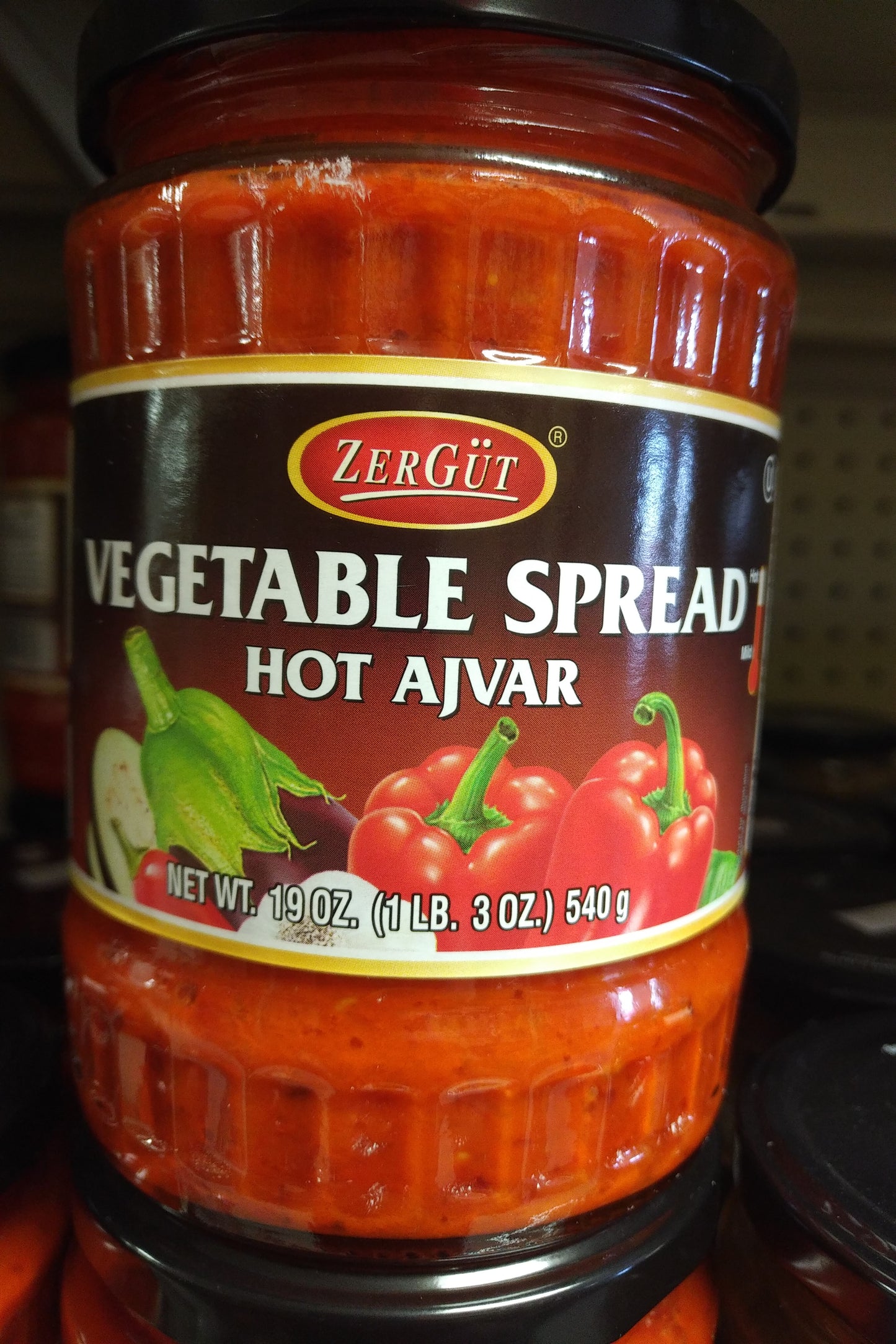 Zergut Vegetable Spread Hot Ajvar 19oz