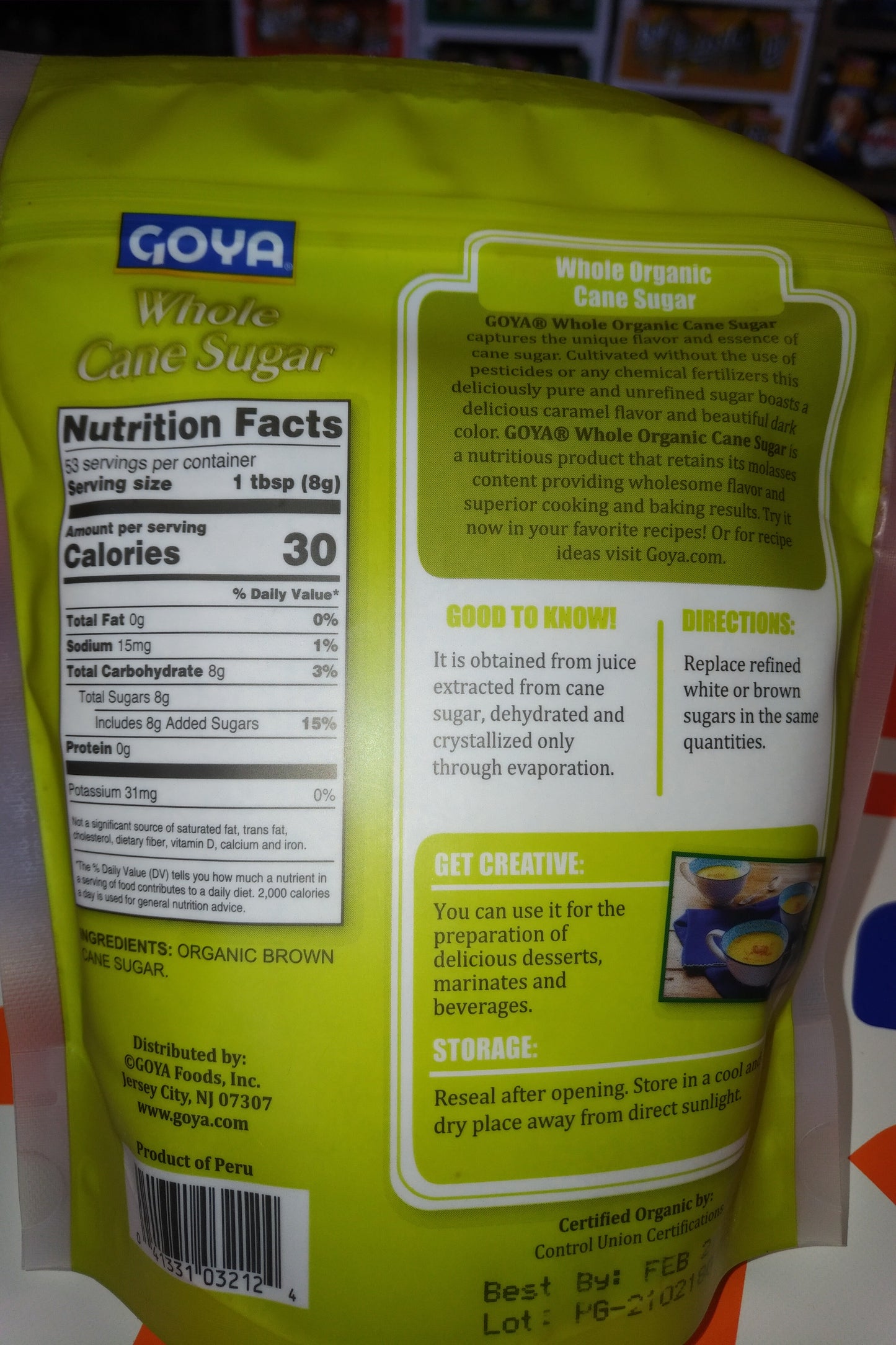 Goya Organic Whole Cane Sugar Granulated Panela 15oz