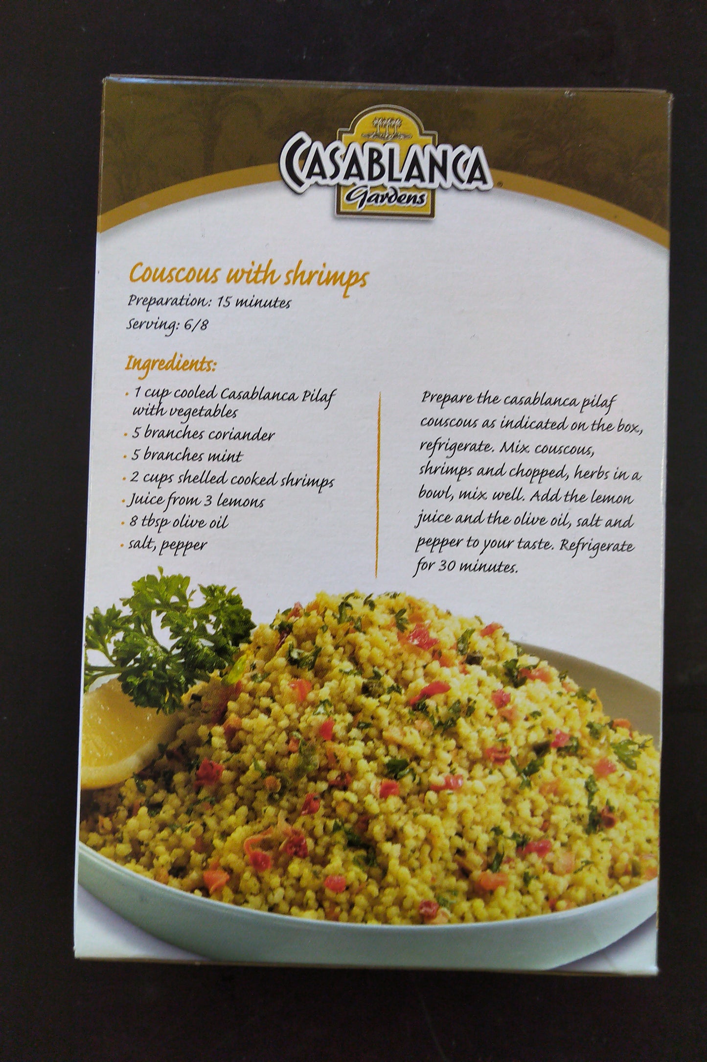 CasaBlanca 100% Natural Couscous Pilaf With Vegetables 8oz