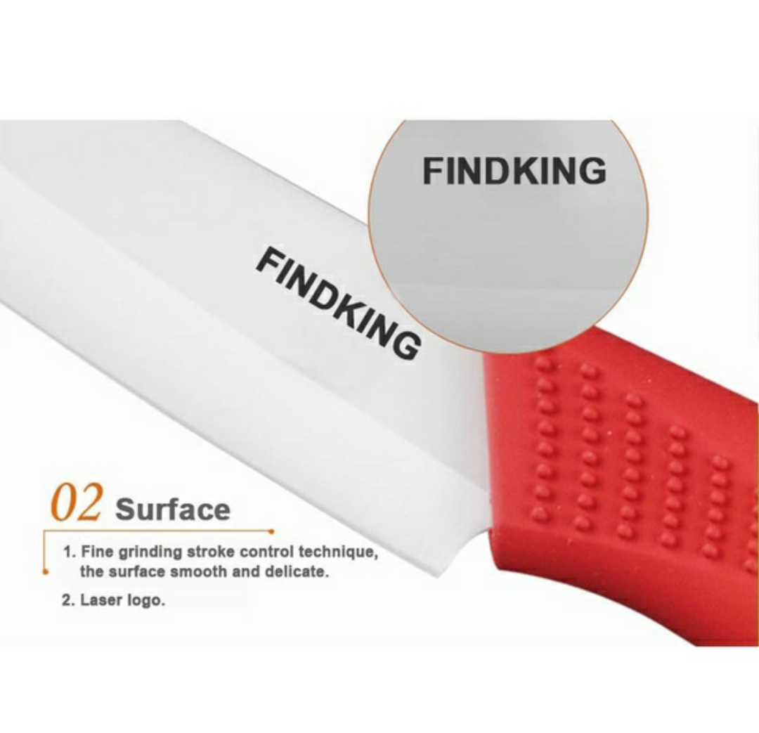 FINDKING Brand four-piece ceramic knife set 3" 4" 5" inch+peeler