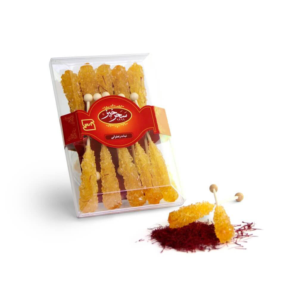 Sahar Saffron Crystal Rock Candy sticks 150gr