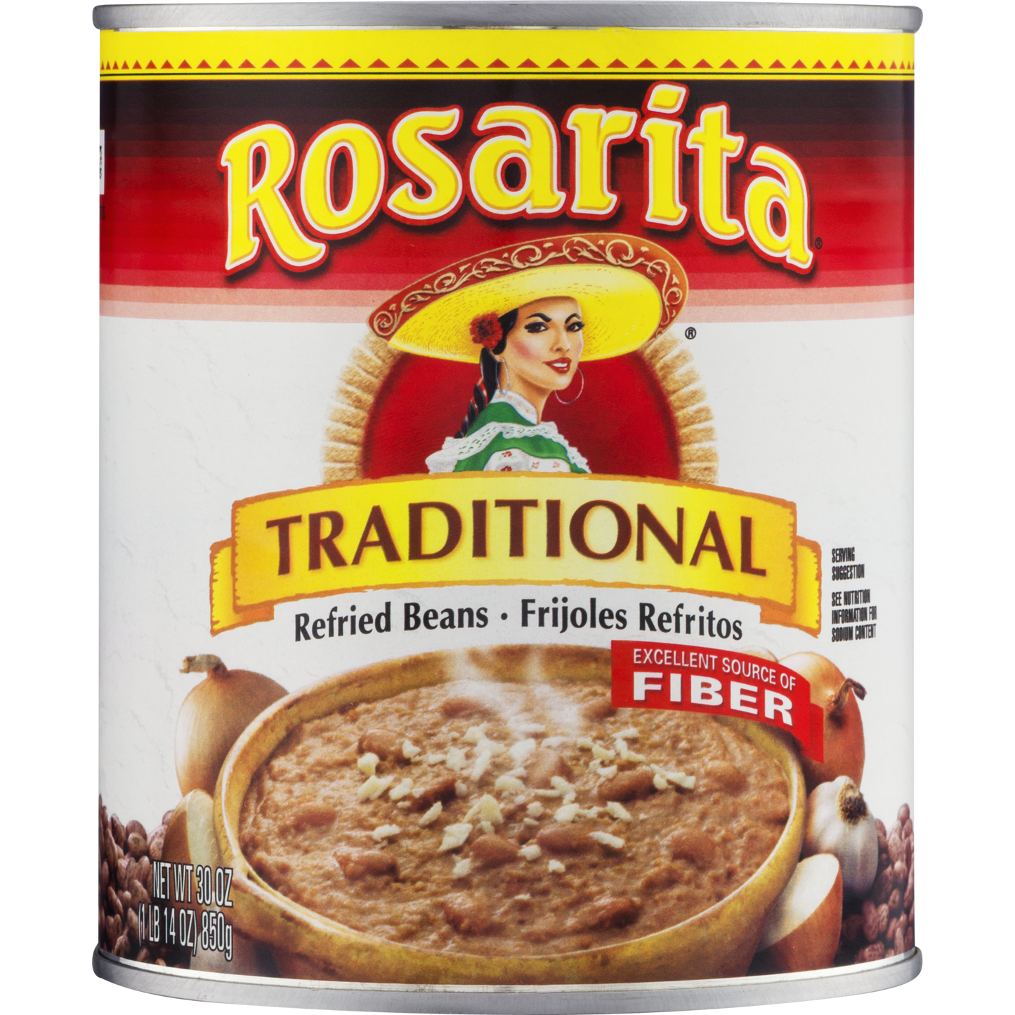 Rosarita Traditional Refried Beans, 30 oz