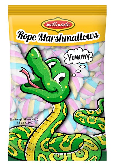 Wellmade Rope Marshmallows Halal YUMMY 150gr