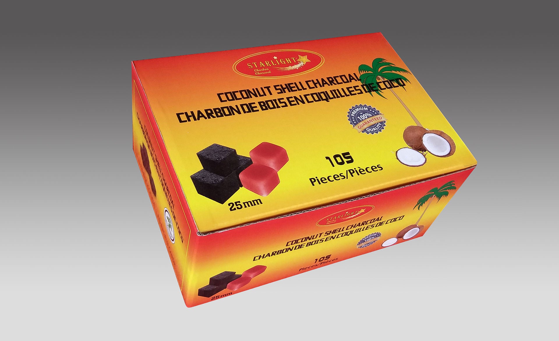 Starlight Coconut Shell Charcoal Cube 105 Pieces