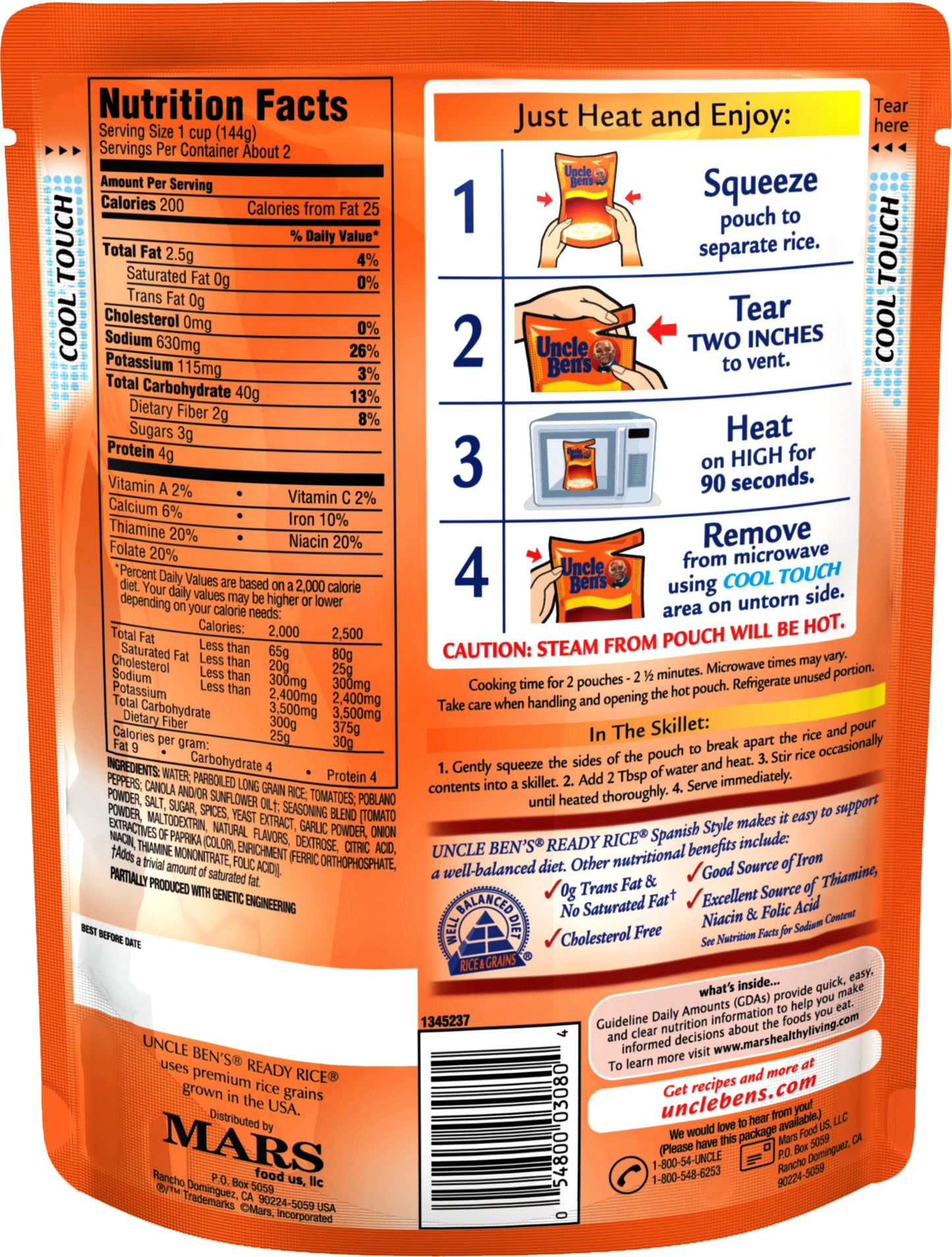 UNCLE BEN'S Ready Rice: Spanish Style, 8.8oz