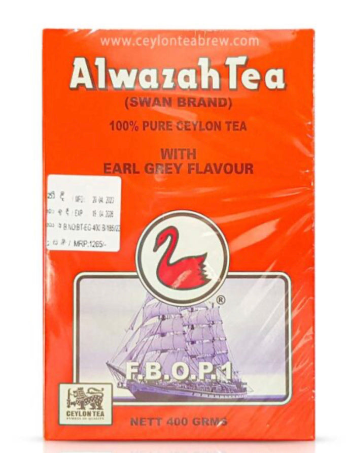 Alwazah Ceylon Black leaf tea with earl grey flavor 360 Grms