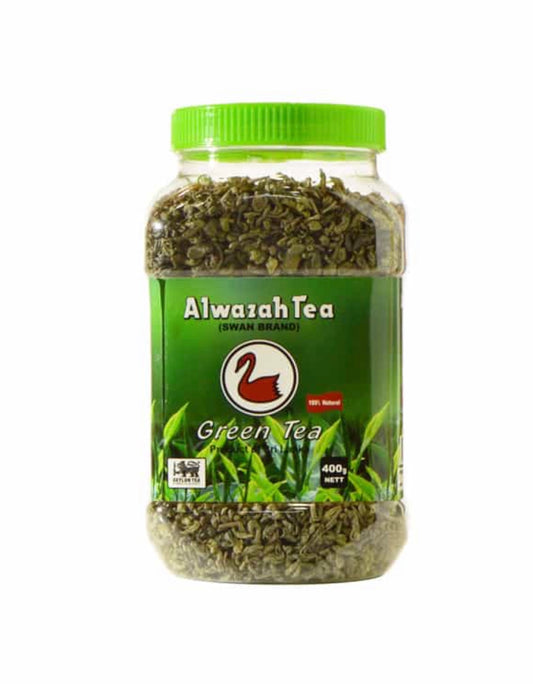 Alwazah Tea (Swan Brand) loose Green 400 gr in plastic jar
