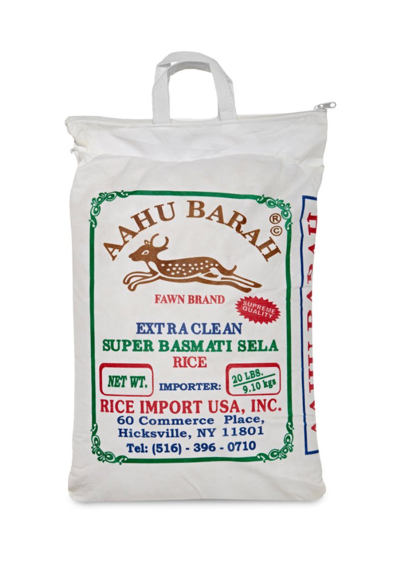 Aahu Barah Super Basmati Sela Rice 20 Lb