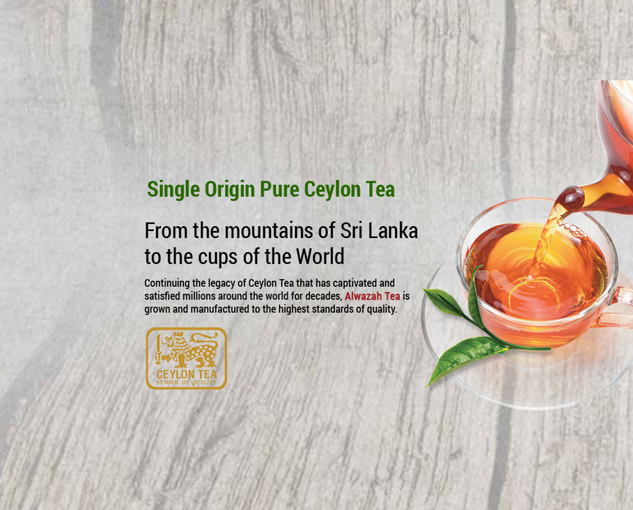 Alwazah Pure Ceylon Tea With Earl Grey 100 Tea bags x 2 grms