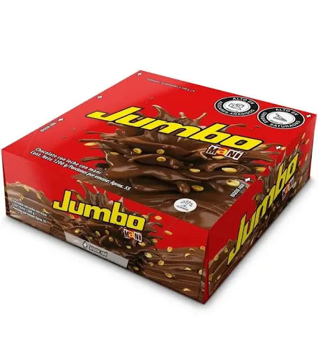 Jet Chocolatina Jumbo Peanut Chocolate Bar Soft Chocolate & Crispy Peanut 16.9 Oz Display (12 Bars)