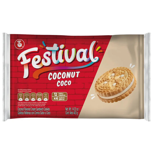 Festival Galletas de Coco Coconut Cookies Noel 12X4 14.21 OZ