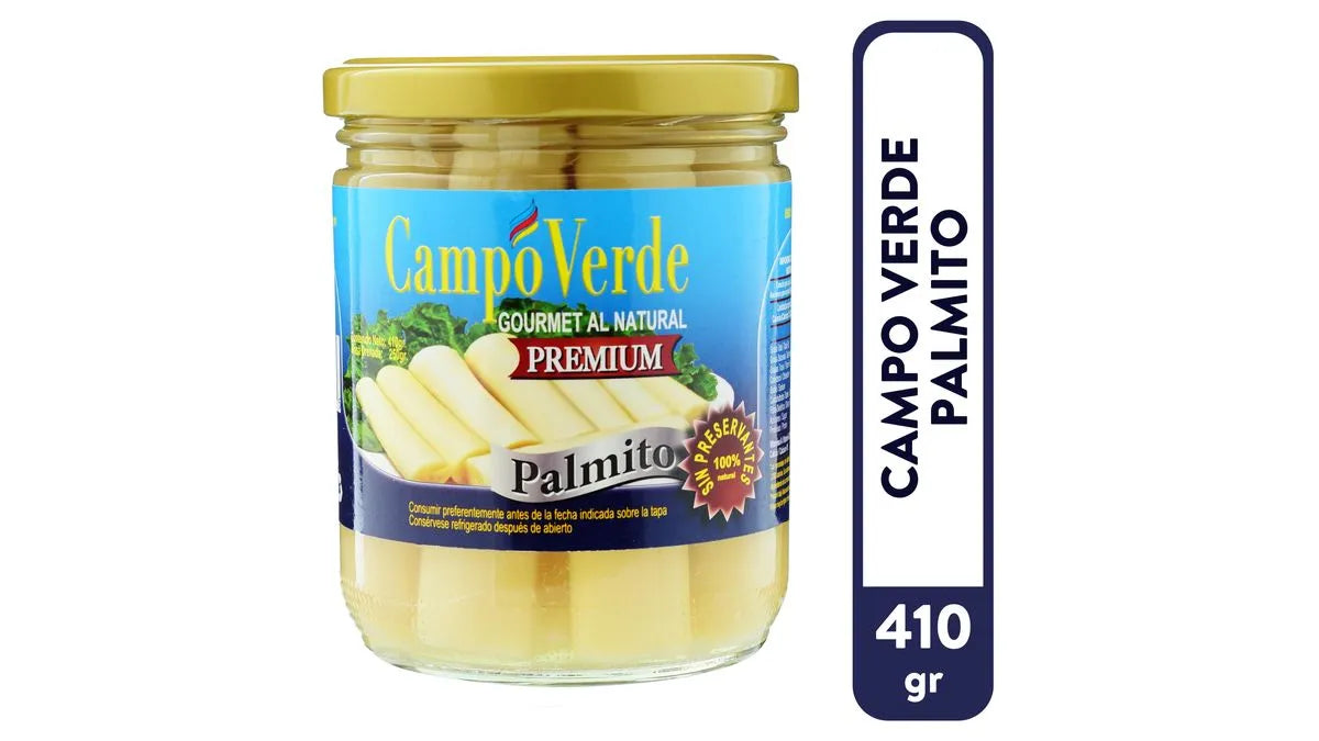 Campo Verde Palmito Entero, Hearts of Palm in Glass Jar 14.5oz