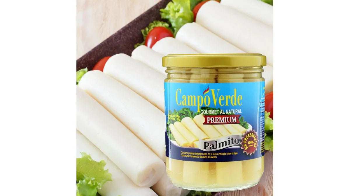 Campo Verde Palmito Entero, Hearts of Palm in Glass Jar 14.5oz