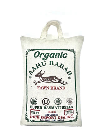 Aahu Barah Organic Super Basmati Sela Rice 10 Lb