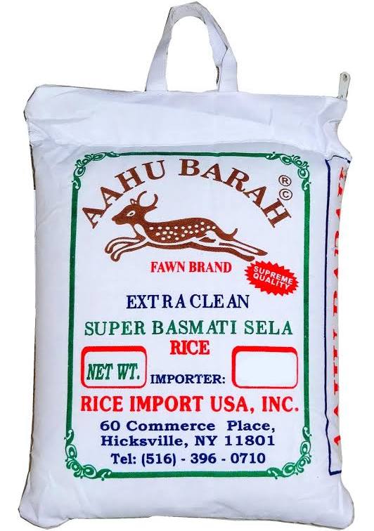 Organic Super Basmati Sela Rice Aahu Barah 40 Lbs Berenj Ahoo Bareh Aahu Barah