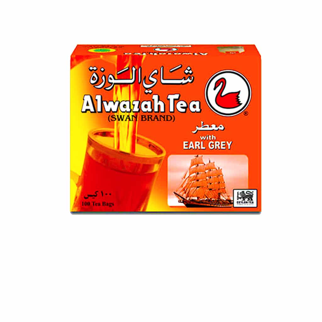 Alwazah Pure Ceylon Tea With Earl Grey 100 Tea bags x 2 grms