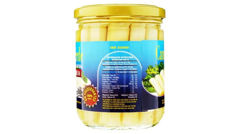 Campo Verde Palmito Hearts of Palm in Glass Jar 14.5oz