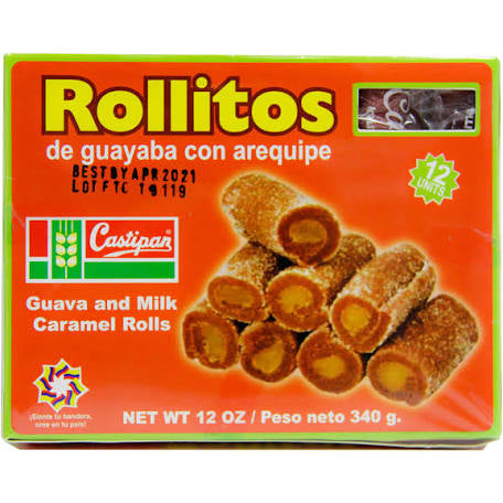 Bocadillo Castipan Rollitos Guayaba con Arequipe 12oz