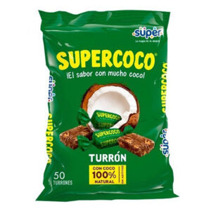 SUPER TURRON SUPERCOCO ALL NATURAL COCONUT CANDY 50 COUNT 250gr