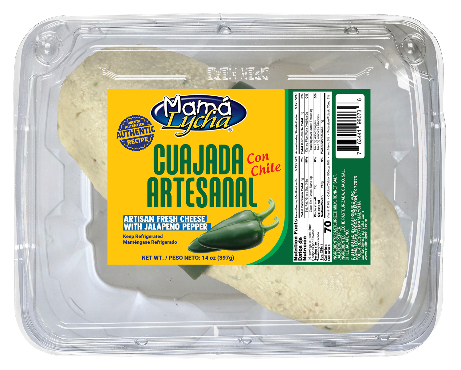 Artisan Fresh Cheese with Jalapeño Pepper - 6168