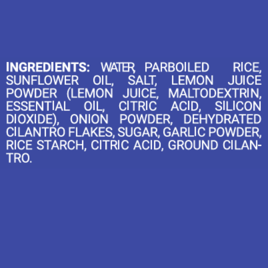 Ready To Eat Cilantro Lime Rice - Ingredients - 1100