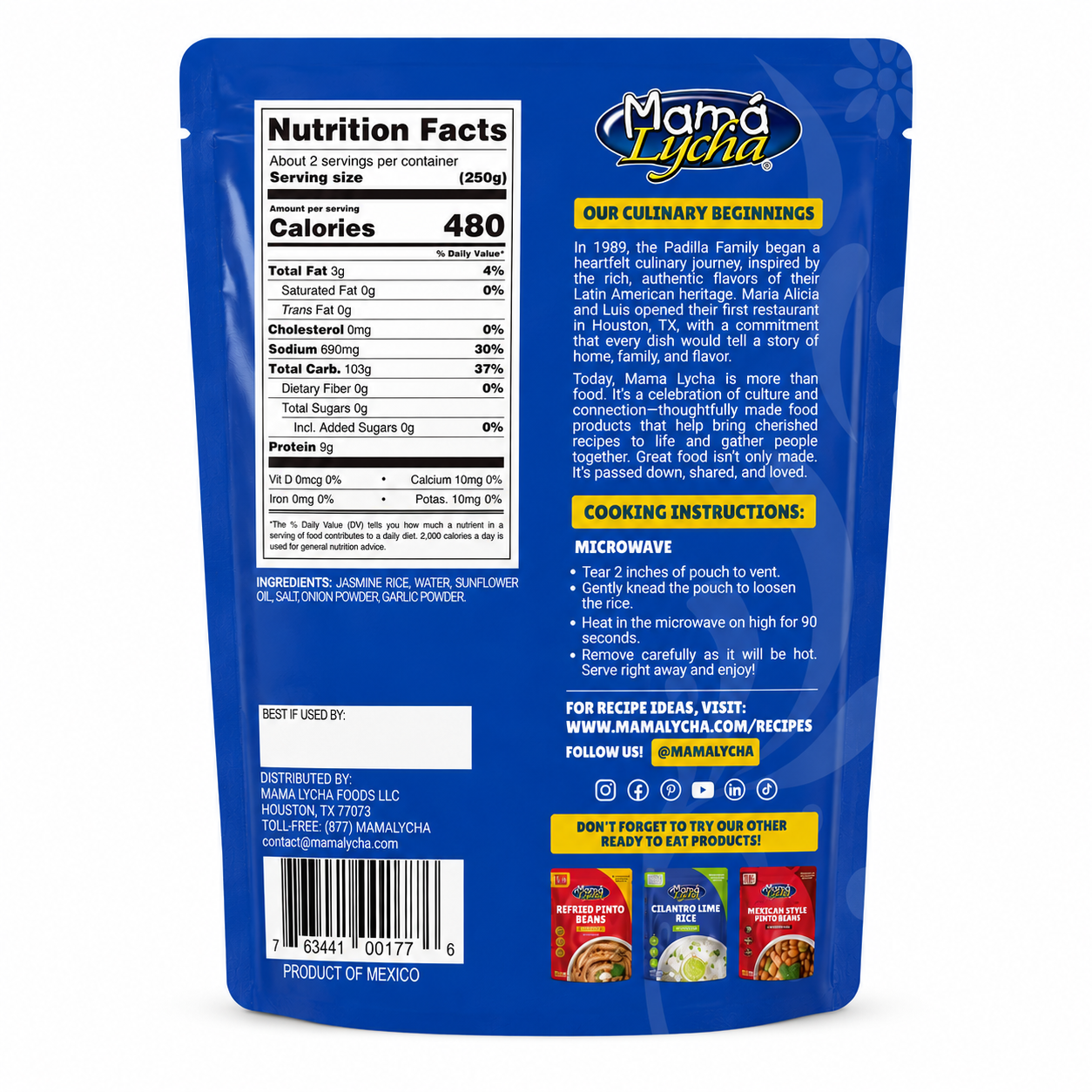 Ready-To-Eat Jasmine Rice - Back 1097