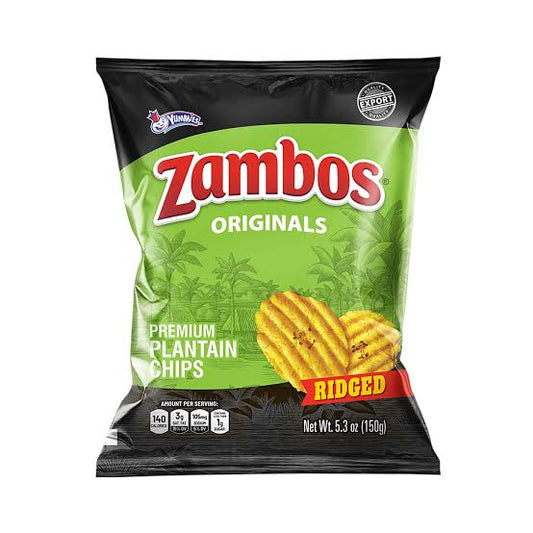 Zambos Plantain Chips Originals Ridged 150gr